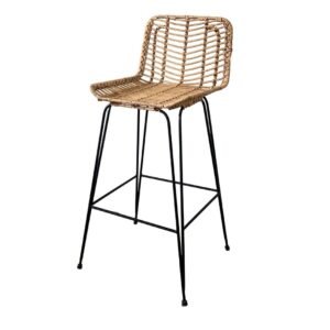 chaise haute en rotin